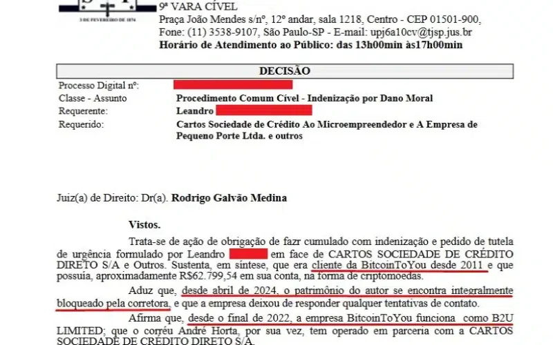 Investidor brasileiro de Bitcoin desde 2011 processa corretora por bloqueio de saques