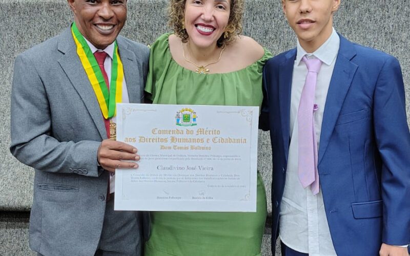 Secretário Nacional do PRTB, Claudivino Vieira, recebe Medalha Dom Tomaz Balduino na Câmara de Goiânia
