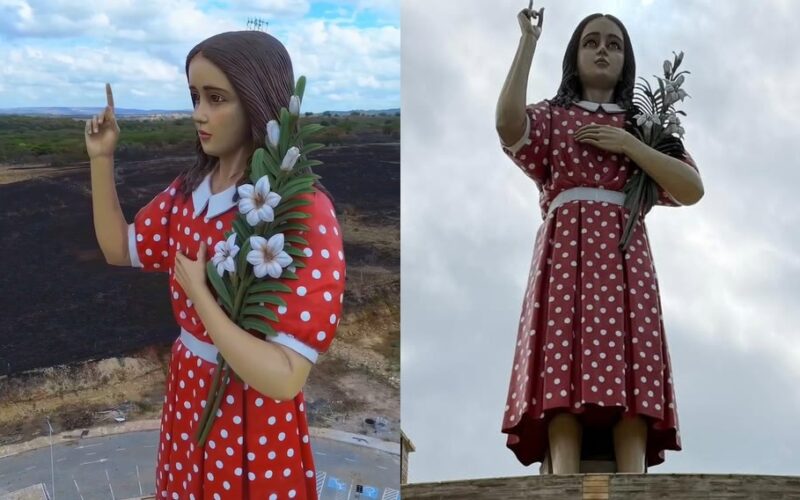 Ceará celebra a inauguração da imponente Estátua da Menina Benigna, equivalente em tamanho ao Cristo Redentor, neste sábado (25)