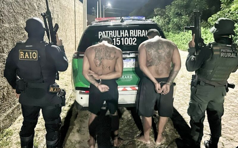 Suspeitos de facção criminosa são detidos em confronto armado com a polícia em Cascavel, Ceará