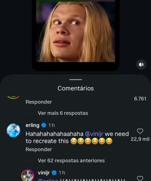 Haaland e Vini Jr. se divertem com meme de “As Branquelas” e prometem uma recriação